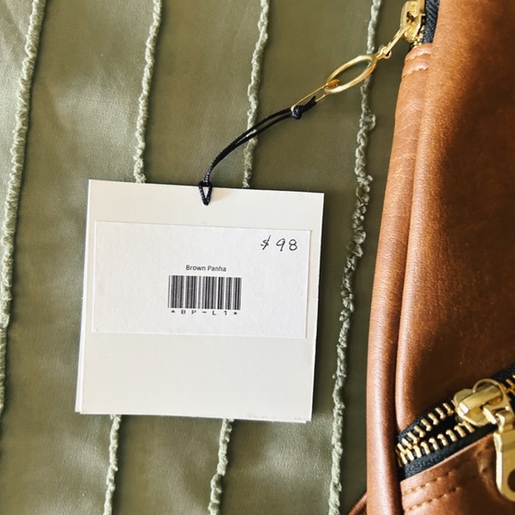 ByTavi Fair Trade Vegan Leather Brown Panha Mini Backpack - NWT - Picture 2 of 8